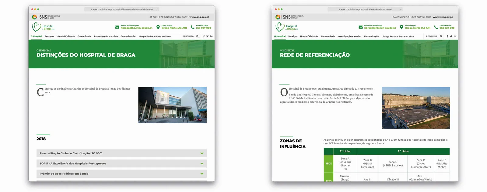 Website Hospital de Braga
