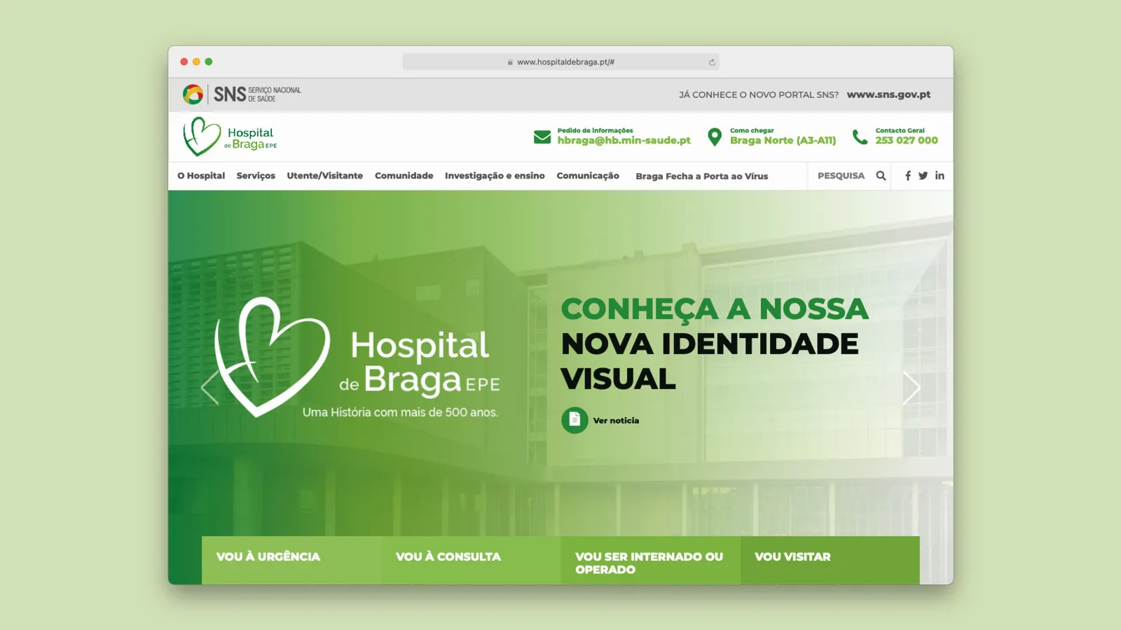 Website Hospital de Braga