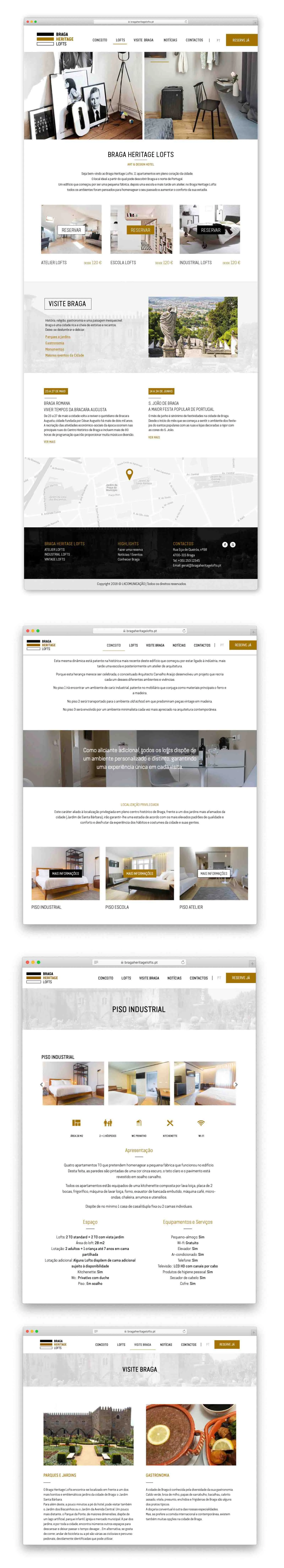 Website Braga Heritage Lofts